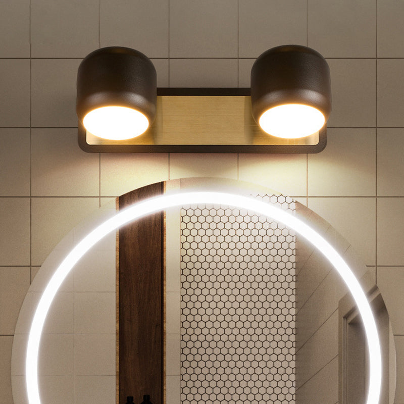 1 Lichte cilindrische wandwandcontract Moderne stijl metalen wandverlichting voor badkamer