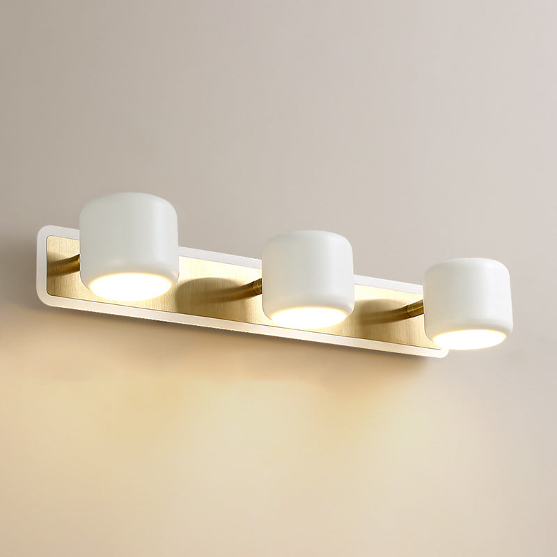 1 Light Cylindrical Wall Sconce Modern Style Metal Wall Lighting for Bathroom