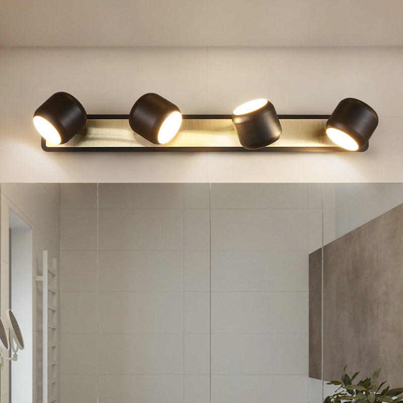 1 Light Cylindrical Wall Sconce Modern Style Metal Wall Lighting for Bathroom