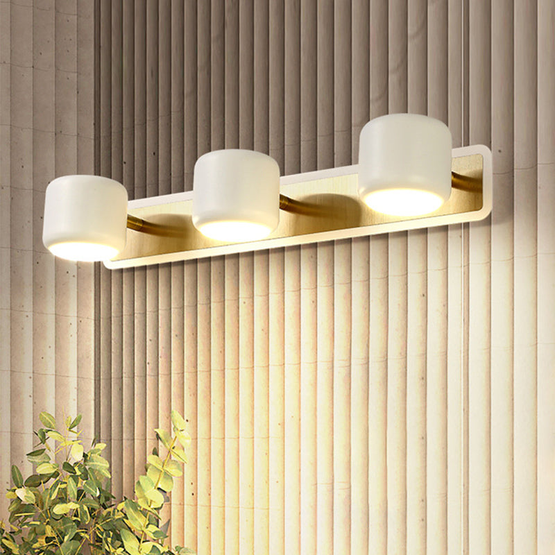 1 Light Cylindrical Wall Sconce Modern Style Metal Wall Lighting for Bathroom