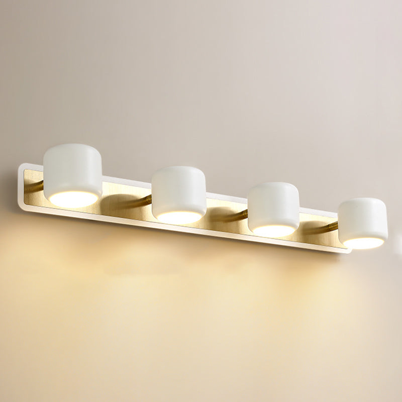 1 Lichte cilindrische wandwandcontract Moderne stijl metalen wandverlichting voor badkamer