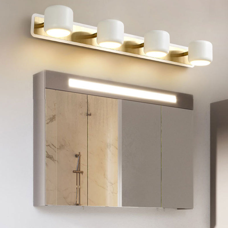 1 Light Cylindrical Wall Sconce Modern Style Metal Wall Lighting for Bathroom