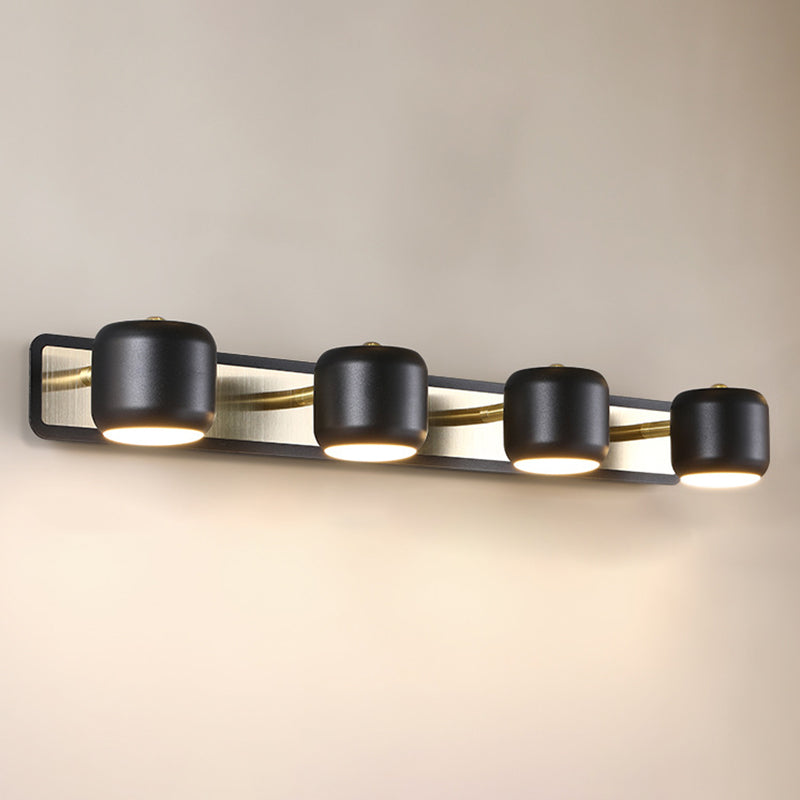 1 Light Cylindrical Wall Sconce Modern Style Metal Wall Lighting for Bathroom