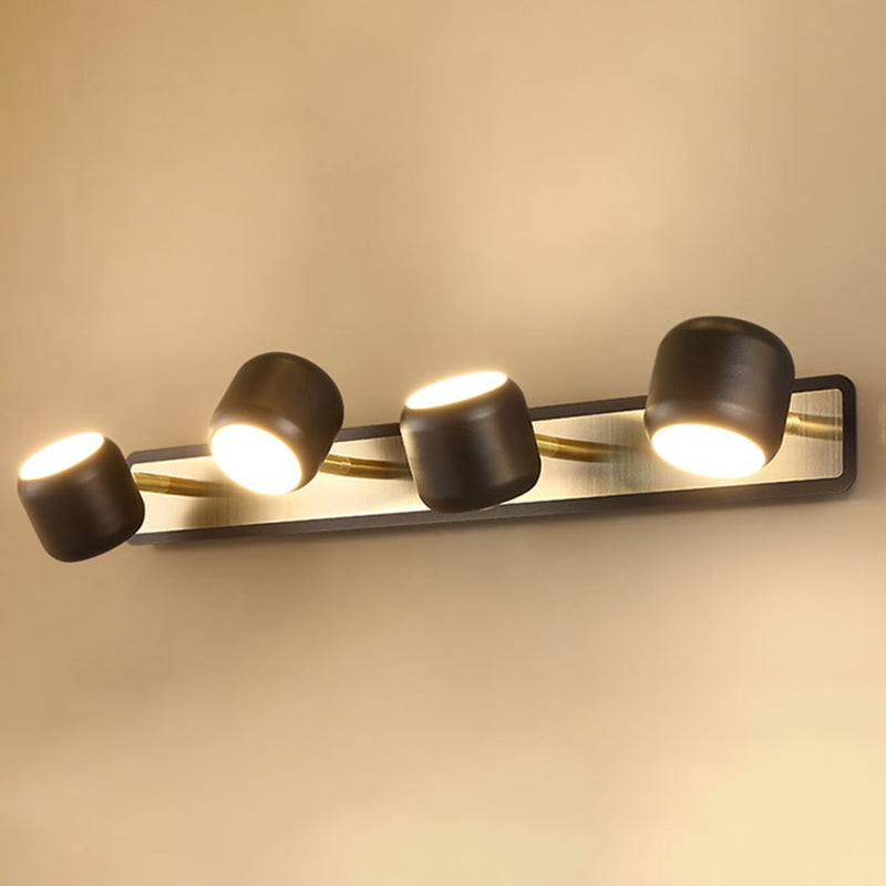 1 Light Cylindrical Wall Sconce Modern Style Metal Wall Lighting for Bathroom