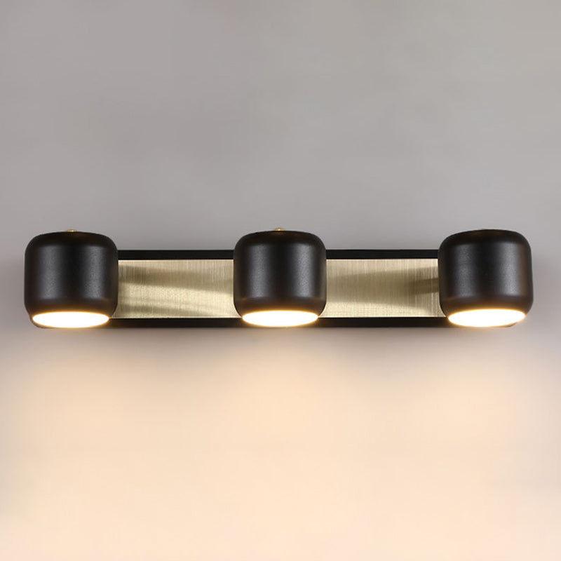 1 Light Cylindrical Wall Sconce Modern Style Metal Wall Lighting for Bathroom