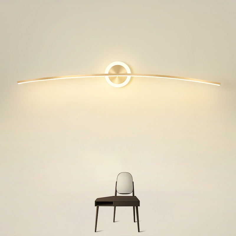 2 Lichte lineaire wandwandeling Moderne stijl metalen wandverlichting voor doucheruimte