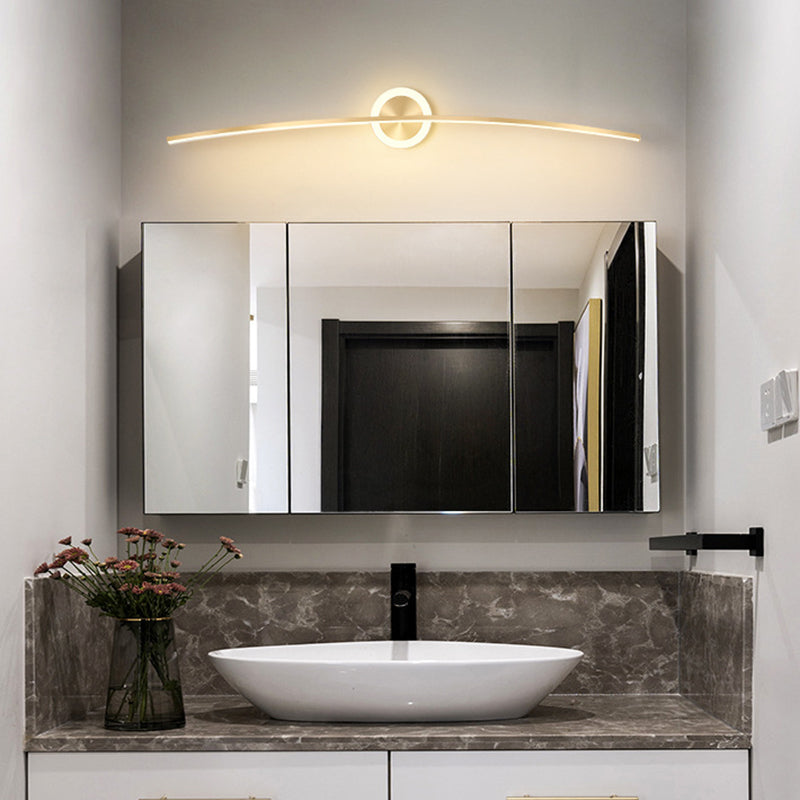 2 Lichte lineaire wandwandeling Moderne stijl metalen wandverlichting voor doucheruimte