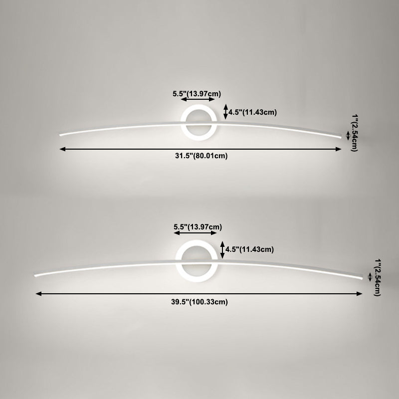2 Lichte lineaire wandwandeling Moderne stijl metalen wandverlichting voor doucheruimte