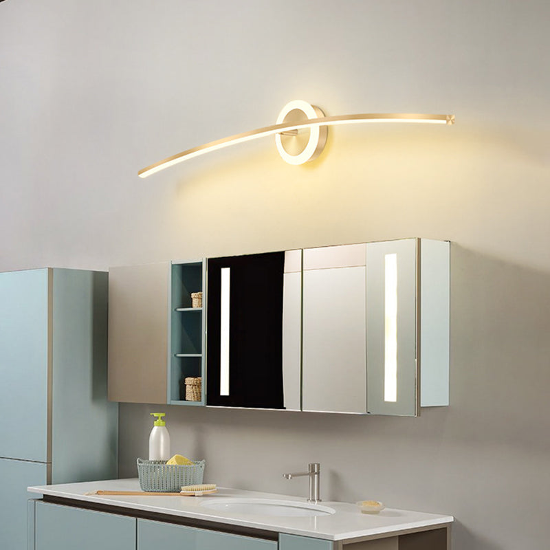 2 Lichte lineaire wandwandeling Moderne stijl metalen wandverlichting voor doucheruimte