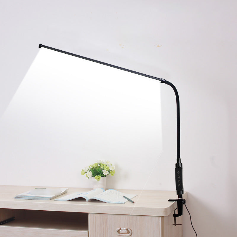 Style moderne linéaire lampe de nuit en métal 1 lumière de table lumineuse pour l'étude