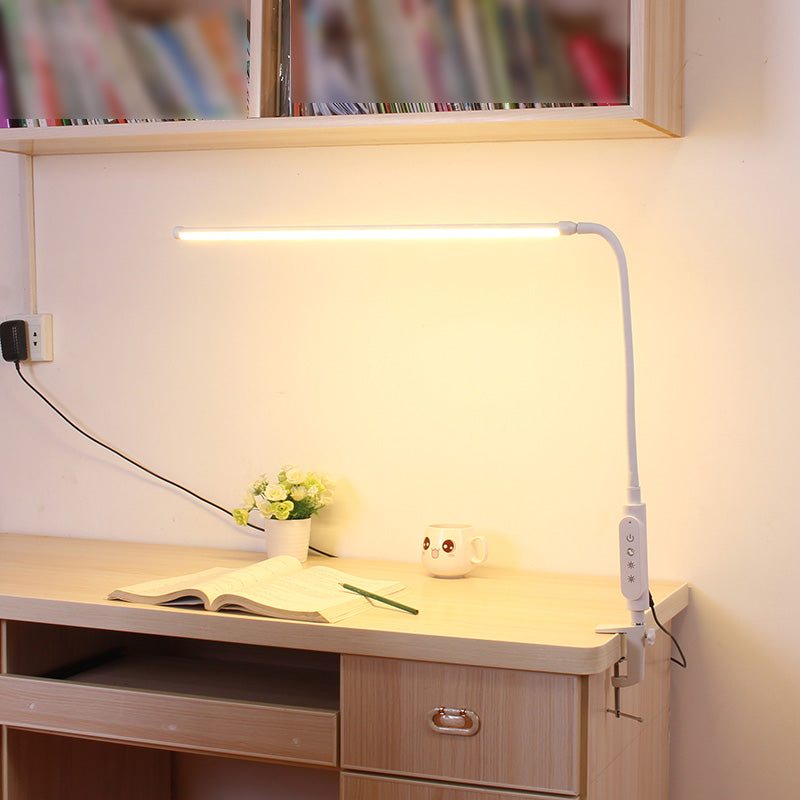 Modern Style Linear Nightstand Lamp Metal 1 Light Table Light for Study