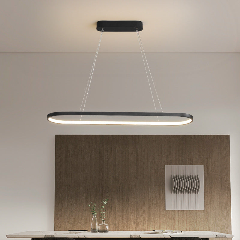 Metal lampadario lineare nordico in metallo singolo lampadario per soggiorno per soggiorno