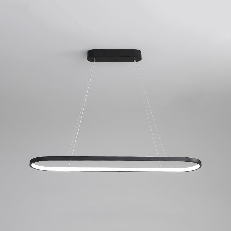 Nordic Linear Chandelier Metal Single Light Chandelier Pendant for Living Room