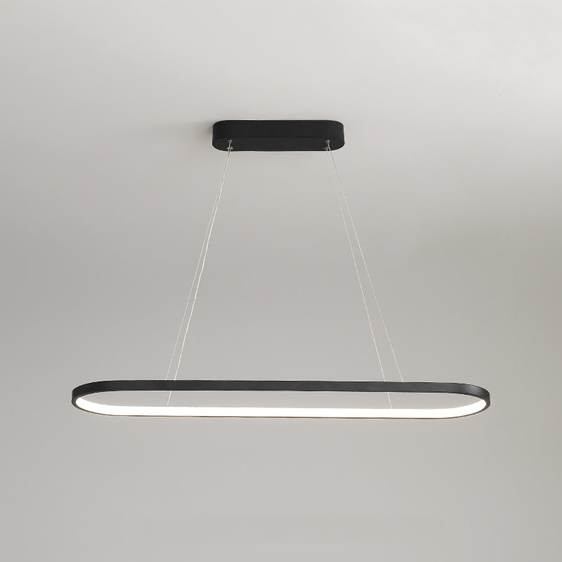 Nordic Linear Chandelier Metal Single Light Chandelier Pendant for Living Room