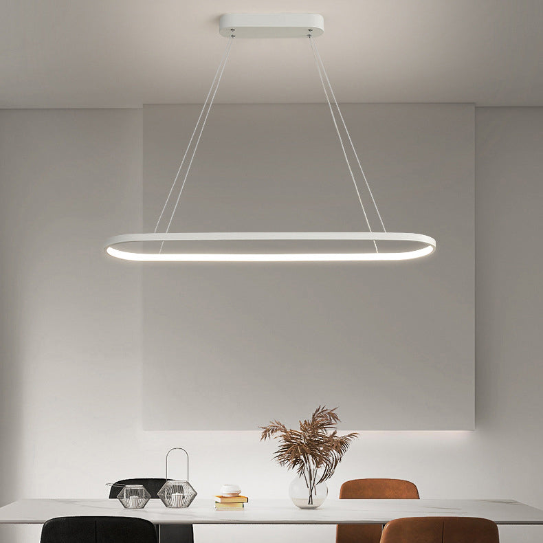 Nordic Linear Chandelier Metal Single Light Chandelier Pendant for Living Room