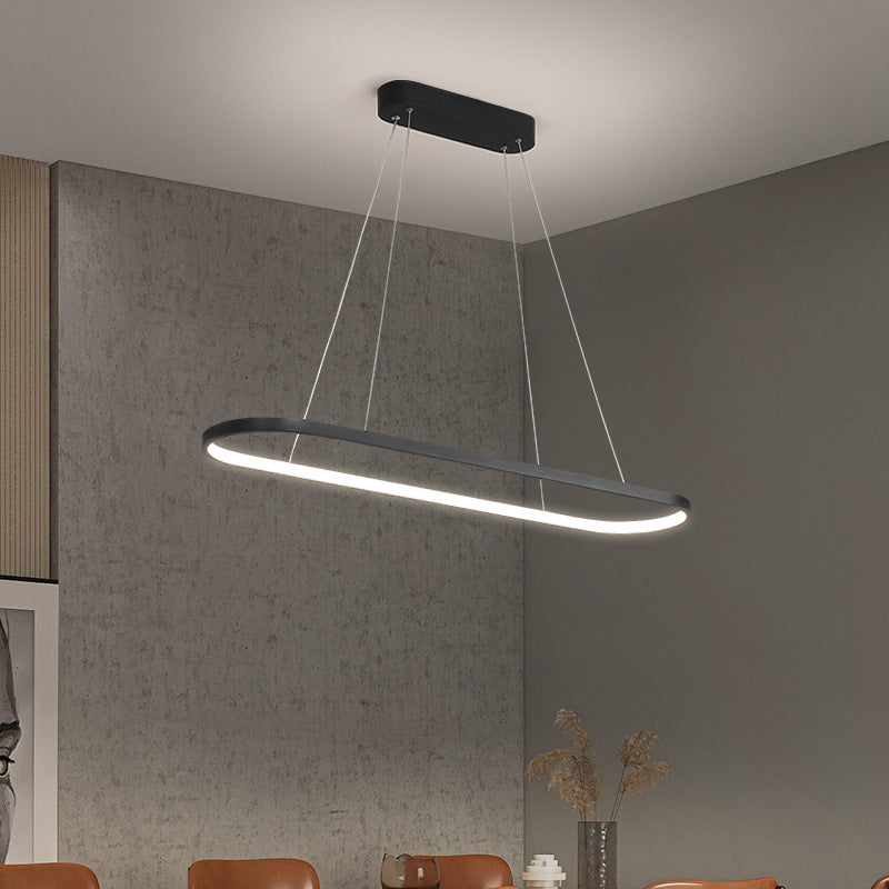 Metal lampadario lineare nordico in metallo singolo lampadario per soggiorno per soggiorno