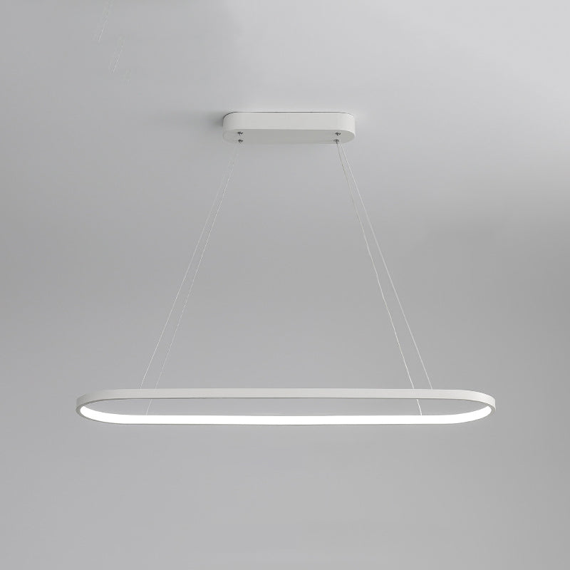 Metal lampadario lineare nordico in metallo singolo lampadario per soggiorno per soggiorno