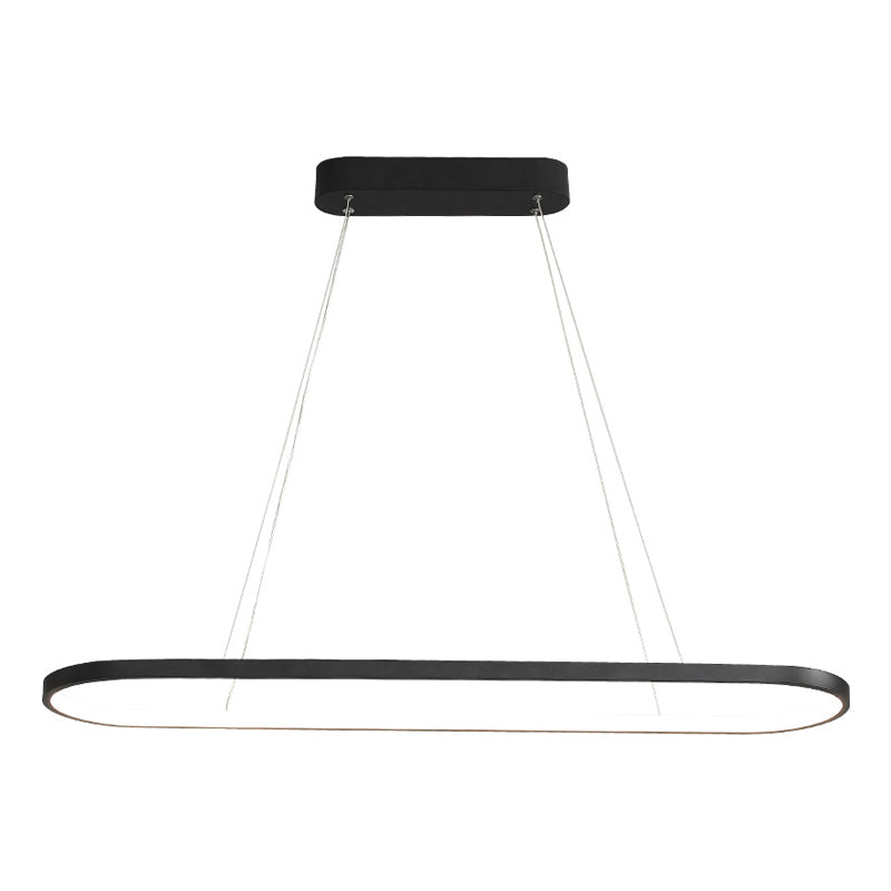 Nordic Linear Chandelier Metal Single Light Chandelier Pendant for Living Room