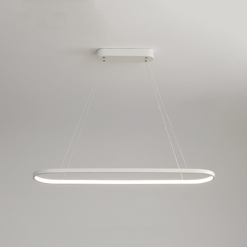 Nordic Linear Chandelier Metal Single Light Chandelier Pendant for Living Room