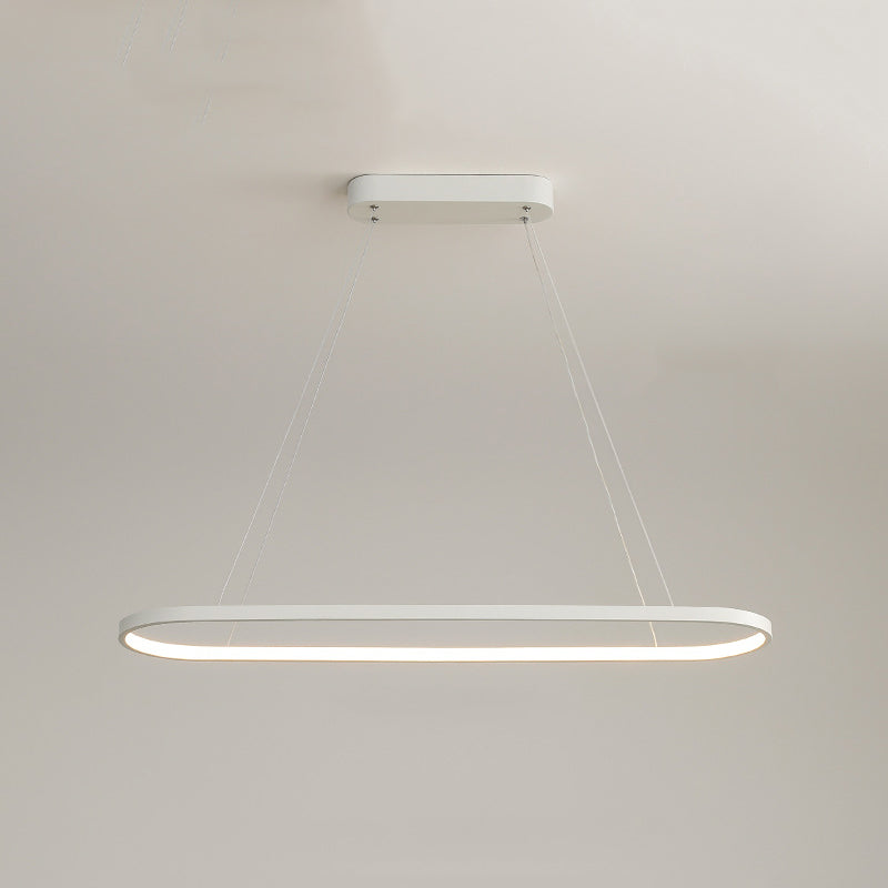 Nordic Linear Chandelier Metal Single Light Chandelier Pendant for Living Room