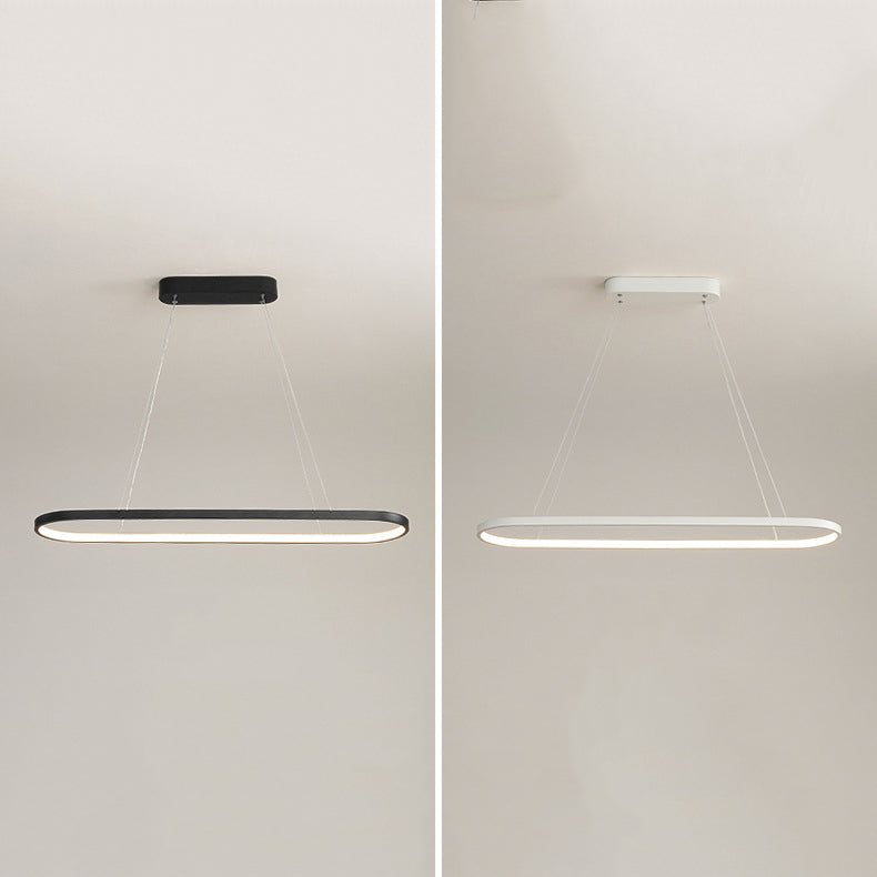 Nordic Linear Chandelier Metal Single Light Chandelier Pendant for Living Room