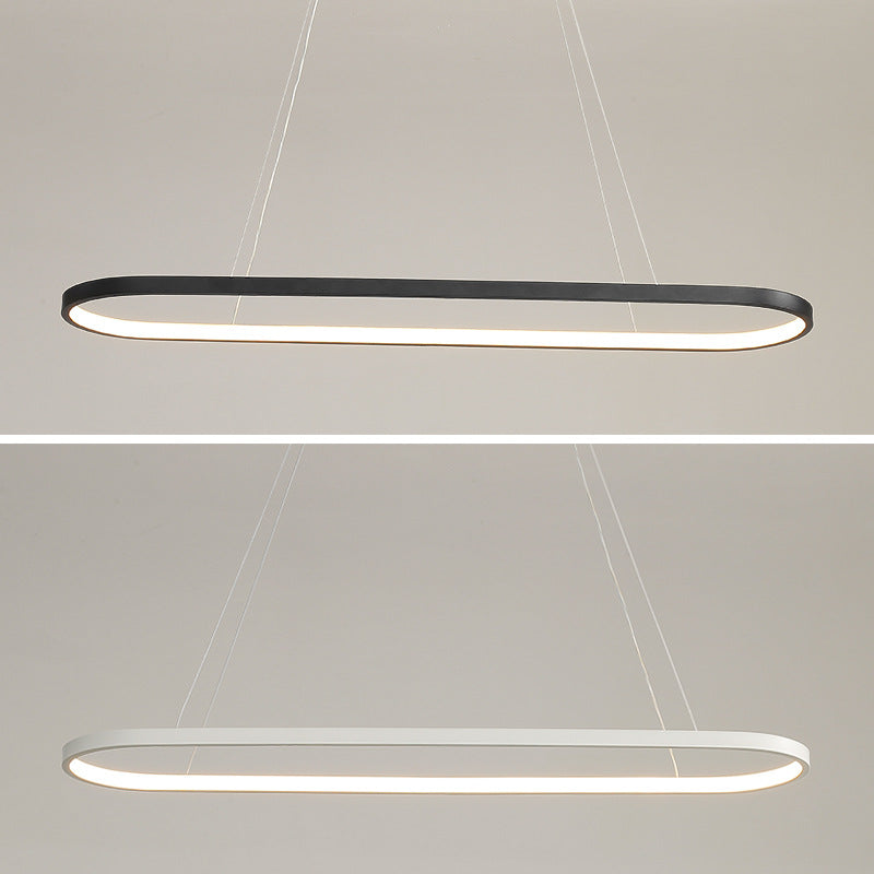 Metal lampadario lineare nordico in metallo singolo lampadario per soggiorno per soggiorno