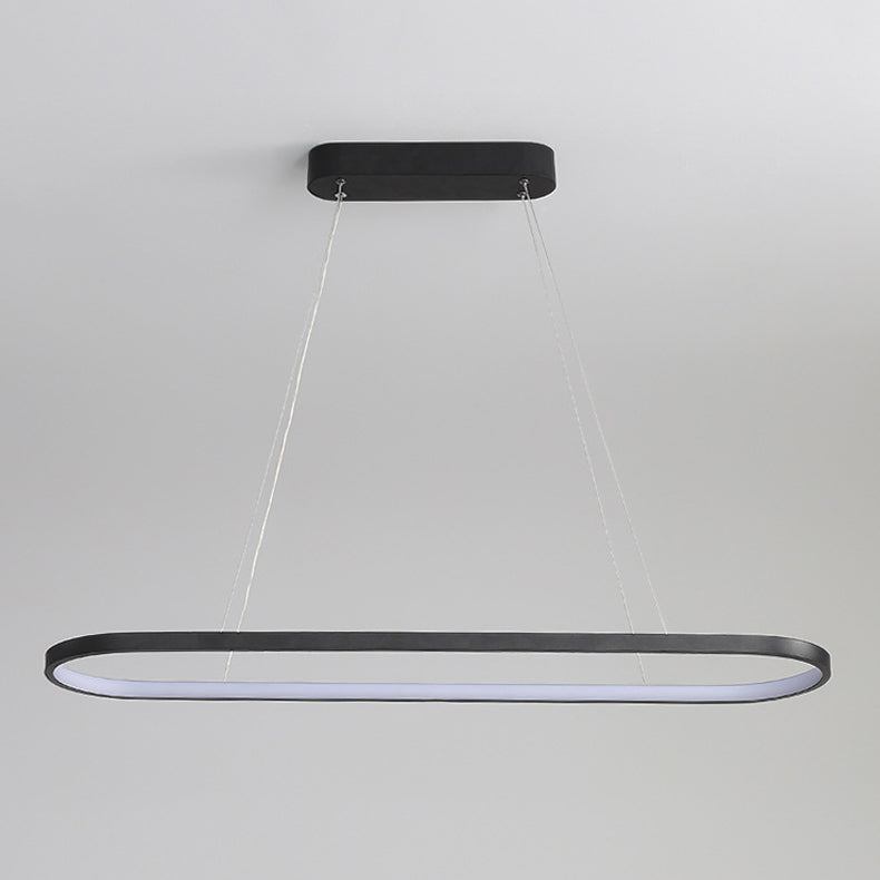 Nordic Linear Chandelier Metal Single Light Chandelier Pendant for Living Room