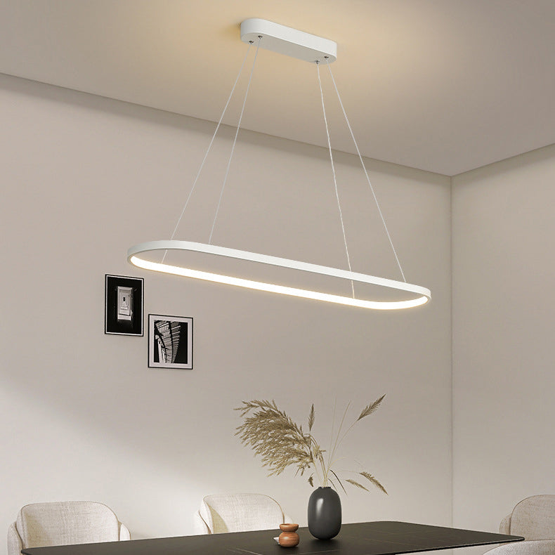 Metal lampadario lineare nordico in metallo singolo lampadario per soggiorno per soggiorno