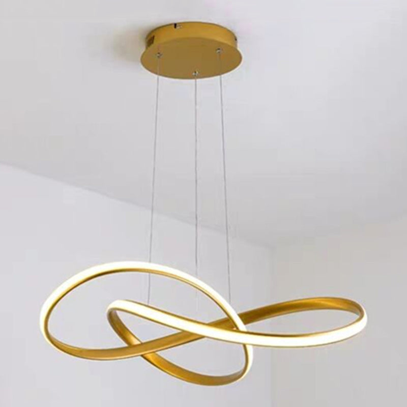 Nordic Linear Chandelier Single Light LED Chandelier Pendant for Living Room