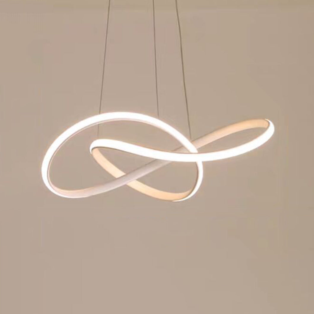 Nordic Linear Chandelier Single Light LED Chandelier Pendant for Living Room