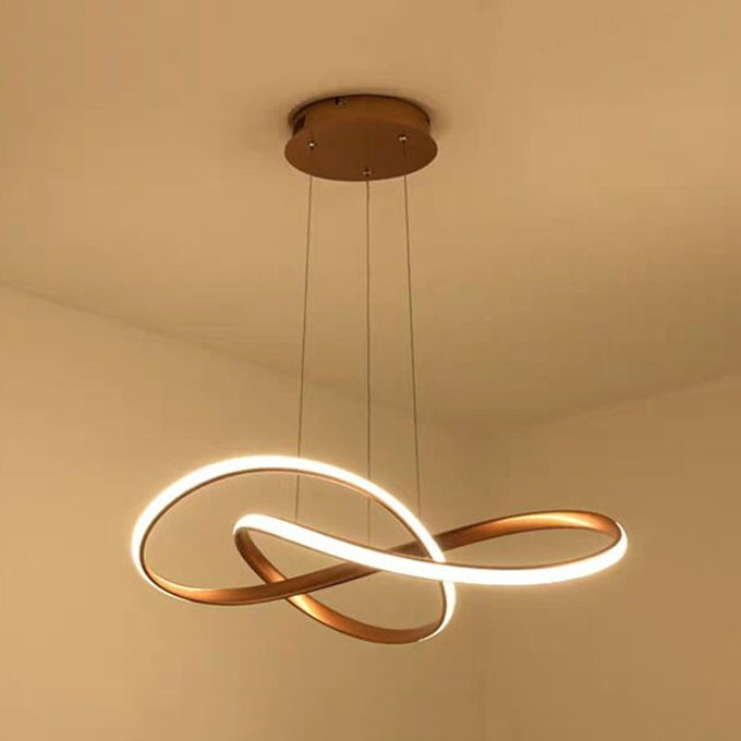 Nordic Linear Chandelier Single Light LED Chandelier Pendant for Living Room