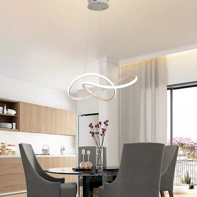 Nordic Linear Chandelier Single Light LED Chandelier Pendant for Living Room