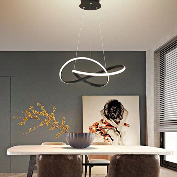 Nordic Linear Chandelier Single Light LED Chandelier Pendant for Living Room