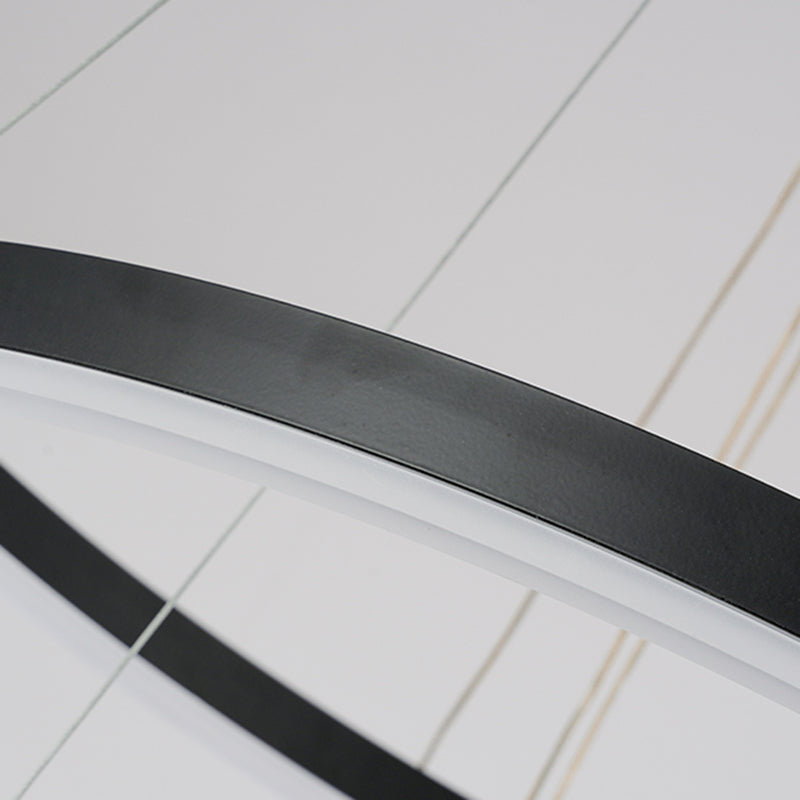 Nordic Layered Chandelier Metal Circle Chandelier Pendant for Living Room