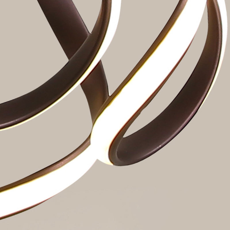 Contemporary Wave Chandelier Lights Metal 1 Light Chandelier Pendant Light