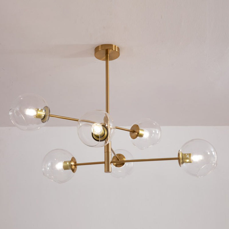 Modern Globe Chandelier Lights Glass Chandelier Pendant Light for Living Room