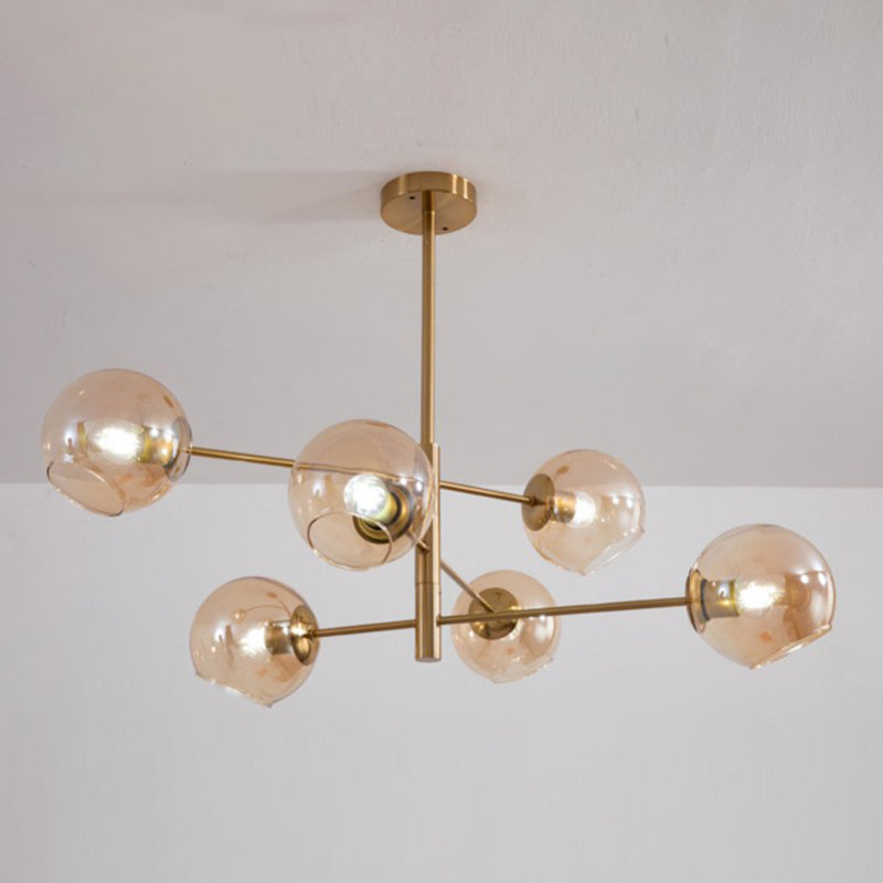 Modern Globe Chandelier Lights Glass Chandelier Pendant Light for Living Room