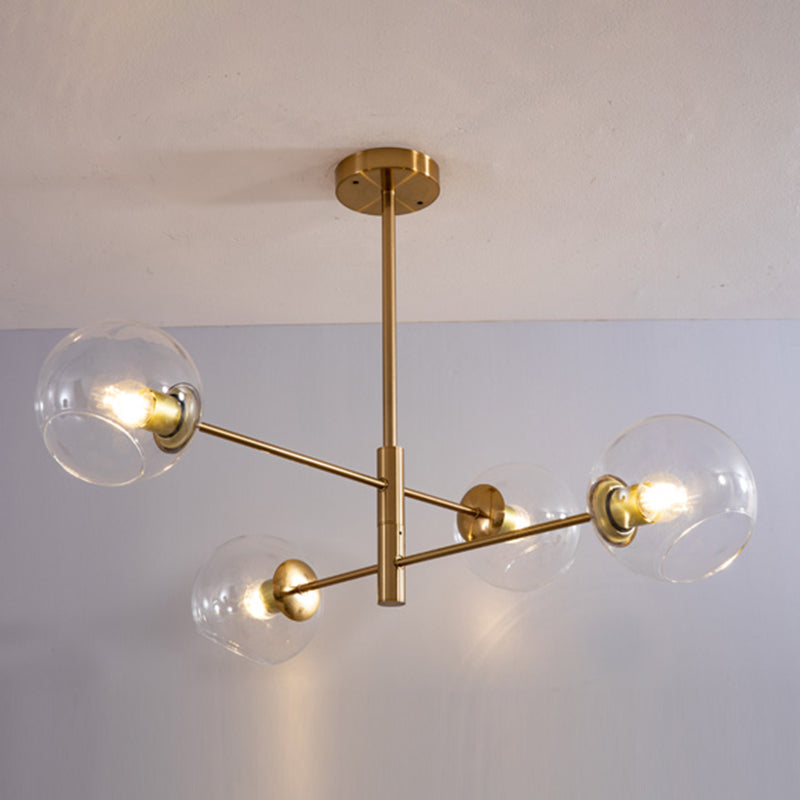 Modern Globe Chandelier Lights Glass Chandelier Pendant Light for Living Room