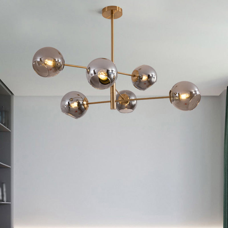 Modern Globe Chandelier Lights Glass Chandelier Pendant Light for Living Room