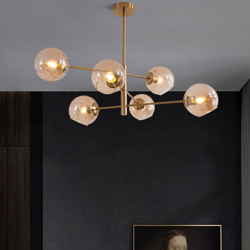 Modern Globe Chandelier Lights Glass Chandelier Pendant Light for Living Room
