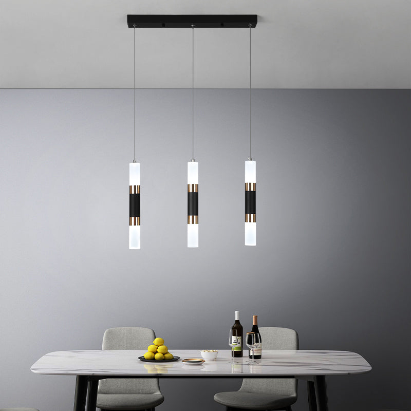 Cylindrical Shape Metal Hanging Lights Modern Style Hanging Light Fixtures