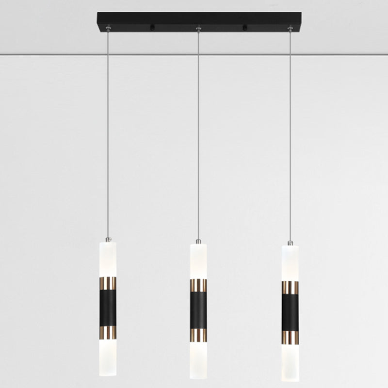 Cylindrical Shape Metal Hanging Lights Modern Style Hanging Light Fixtures