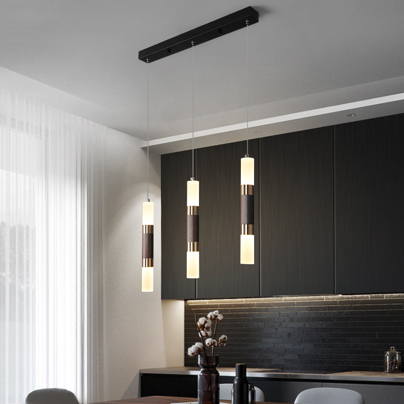 Cylindrical Shape Metal Hanging Lights Modern Style Hanging Light Fixtures