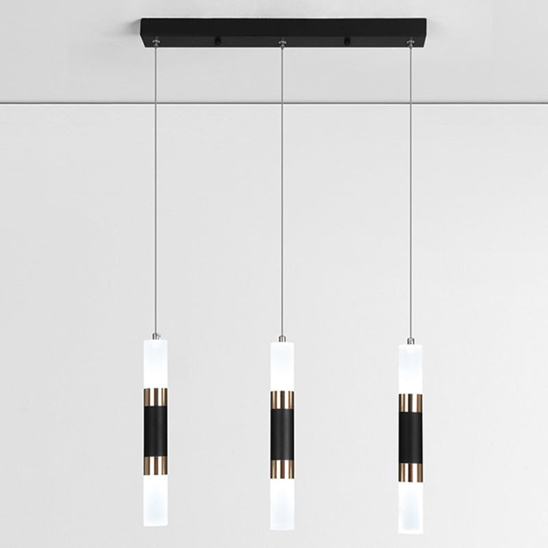 Cylindrical Shape Metal Hanging Lights Modern Style Hanging Light Fixtures