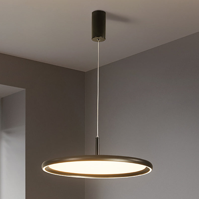 Lumo moderno a forma di metallo a forma rotonda a 1 luce appesa a 1 luce