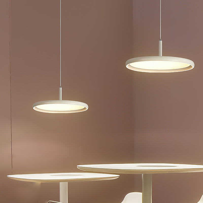 Lumo moderno a forma di metallo a forma rotonda a 1 luce appesa a 1 luce