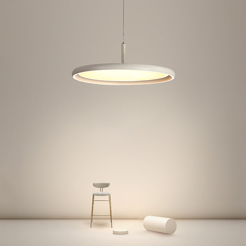 Lumo moderno a forma di metallo a forma rotonda a 1 luce appesa a 1 luce