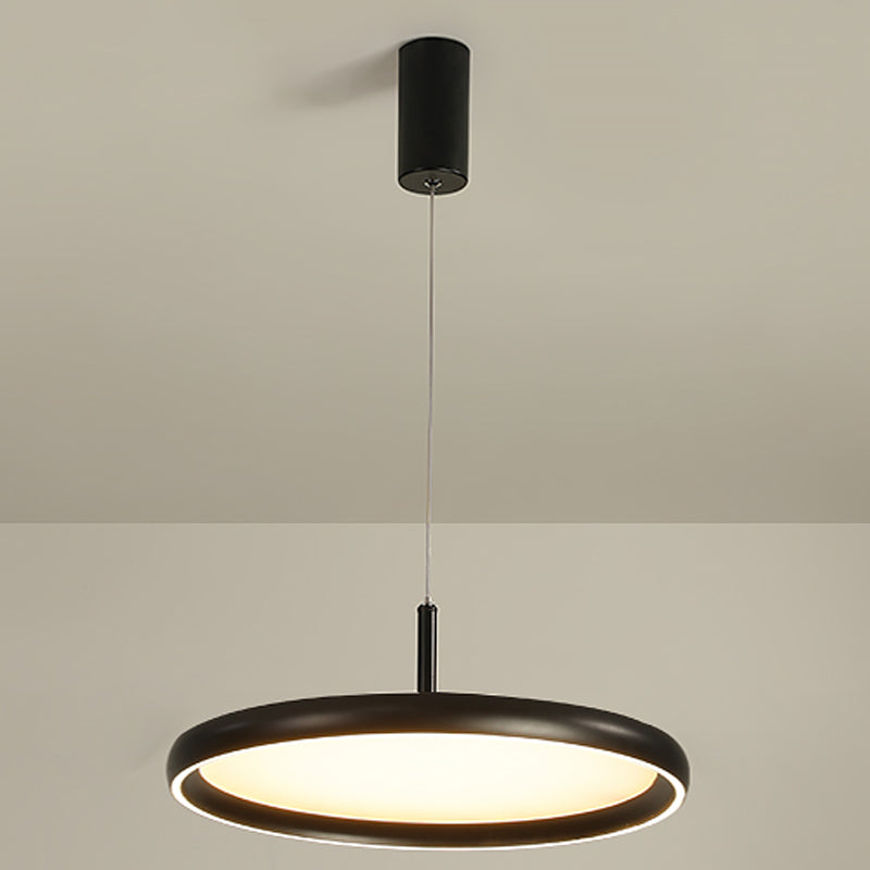 Lumo moderno a forma di metallo a forma rotonda a 1 luce appesa a 1 luce