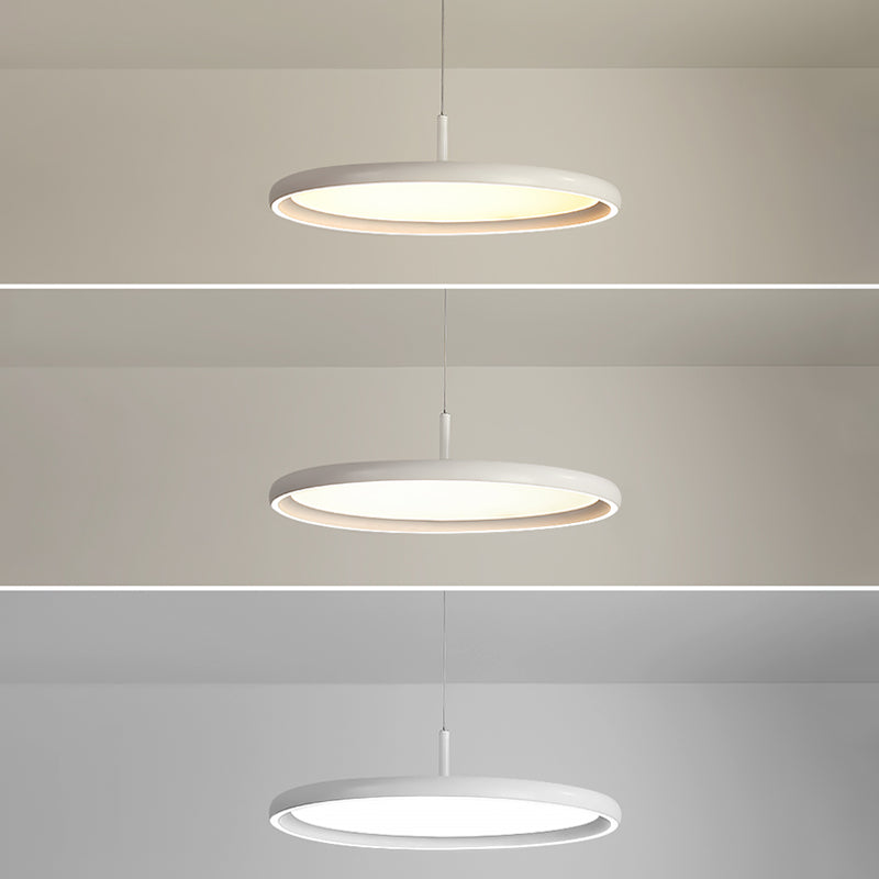 Lumo moderno a forma di metallo a forma rotonda a 1 luce appesa a 1 luce