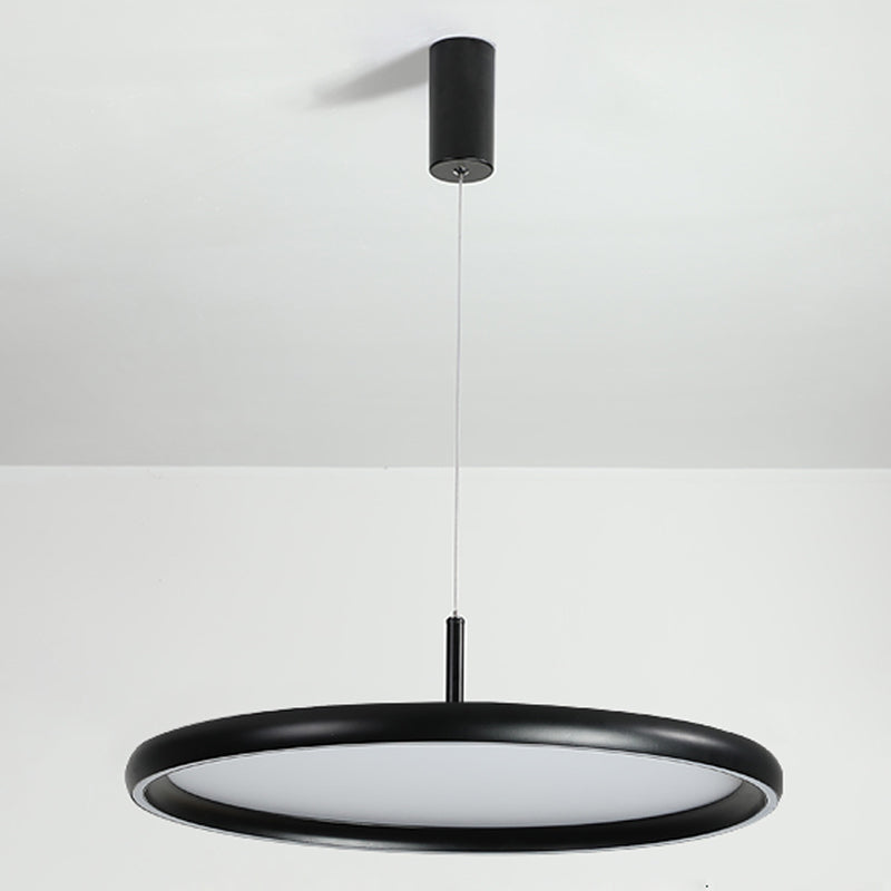 Lumo moderno a forma di metallo a forma rotonda a 1 luce appesa a 1 luce